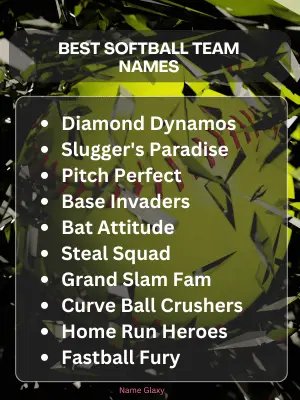 Best Softball Team Names