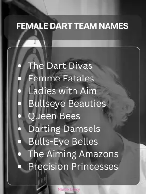 Female Dart Team Names