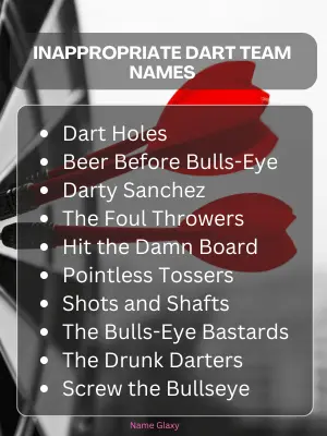 Inappropriate Dart Team Names