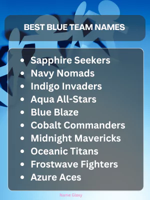 Best Blue Team Names