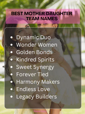 Best Mother Daughter Team Names