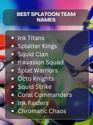 Best Splatoon Team Names