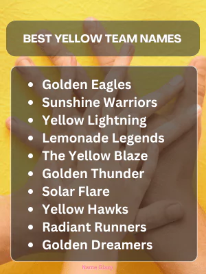 Best Yellow Team Names