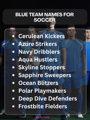 Blue Team Names for Soccer