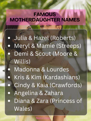 Famous MotherDaughter Names