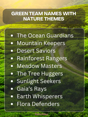 Green Team Names with Nature Themes