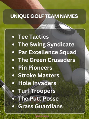 Unique Golf Team Names