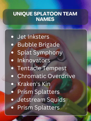 Unique Splatoon Team Names