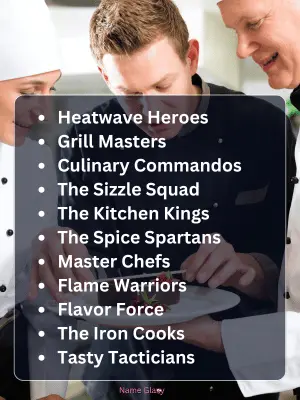 Cooking Team Names for Competition