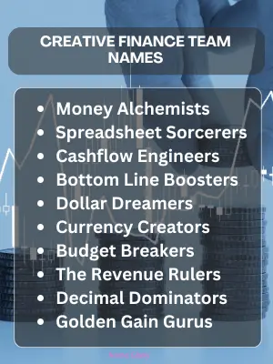 Creative Finance Team Names