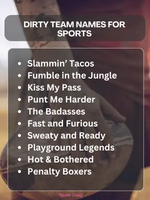 Dirty Team Names for Sports