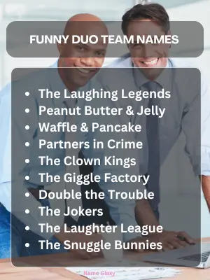 Funny Duo Team Names