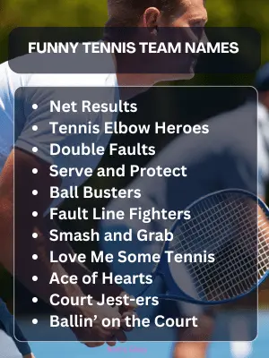 Funny Tennis Team Names