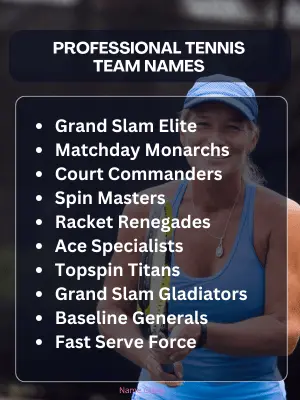 Professional Tennis Team Names