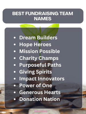 Best Fundraising Team Names