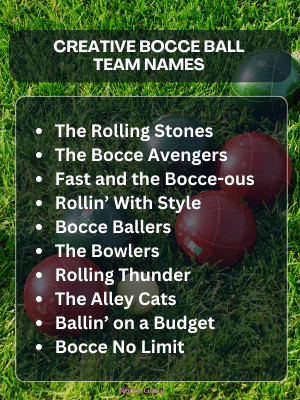 Creative Bocce Ball Team Names