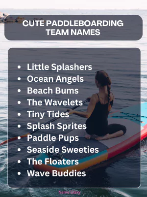 Cute Paddleboarding Team Names