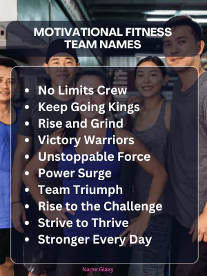 Motivational Fitness Team Names