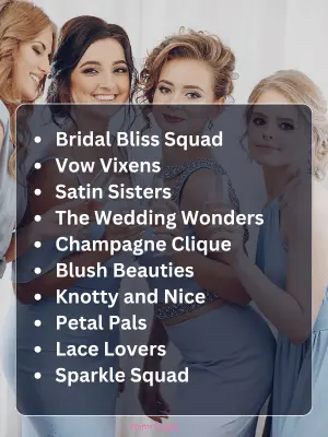 Best Bridesmaid Group Chat Names