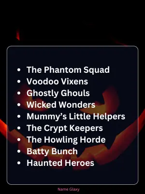 Best Halloween Team Names