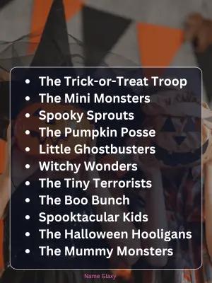 Halloween Team Names for Kids