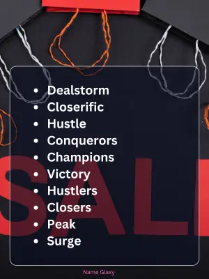 One Word Sales Team Names