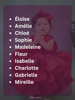 Beautiful French Girl Names