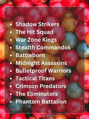 Best Paintball Team Names