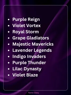 Best Purple Team Names