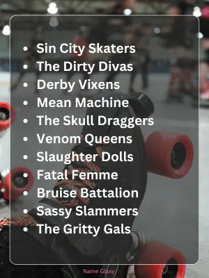 Dirty Roller Derby Team Names
